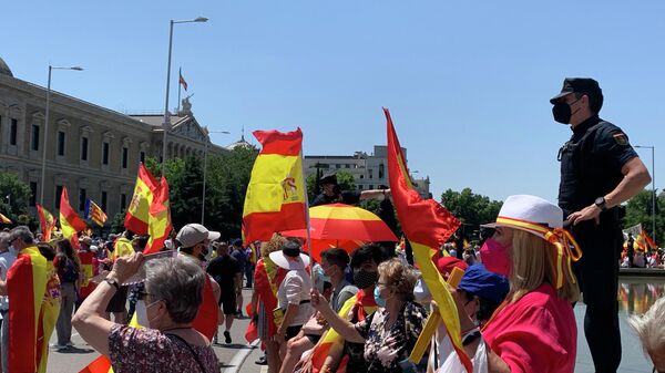 Акция против помилования каталонских политиков в Мадриде
