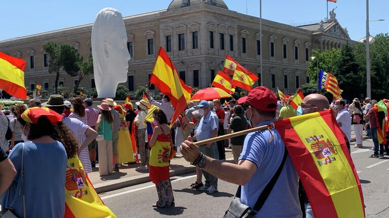 Акция против помилования каталонских политиков в Мадриде