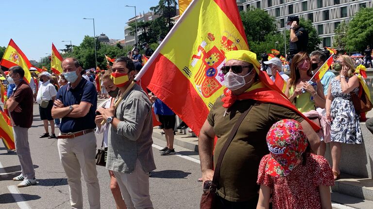 Акция против помилования каталонских политиков в Мадриде