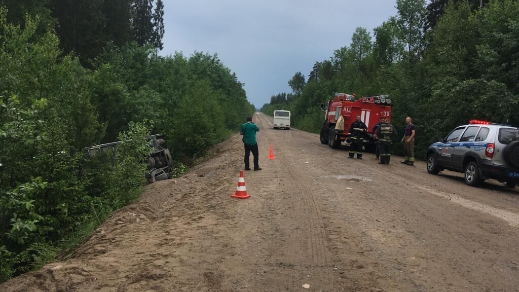 На месте ДТП с пассажирским автобусом в Ленинградской области - РИА Новости, 1920, 13.06.2021