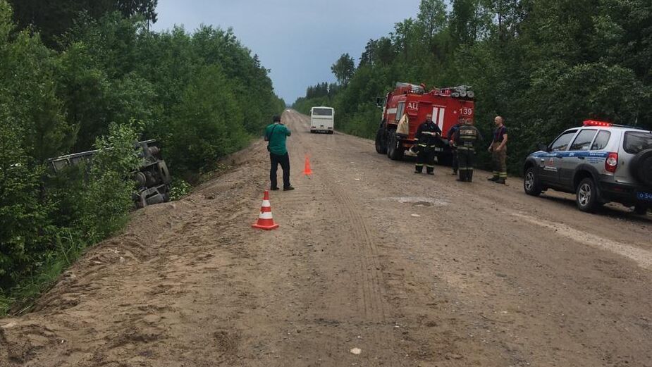 На месте ДТП с пассажирским автобусом в Ленинградской области - РИА Новости, 1920, 13.06.2021