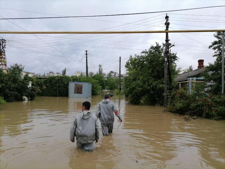 Последствия сильных ливней в Керчи