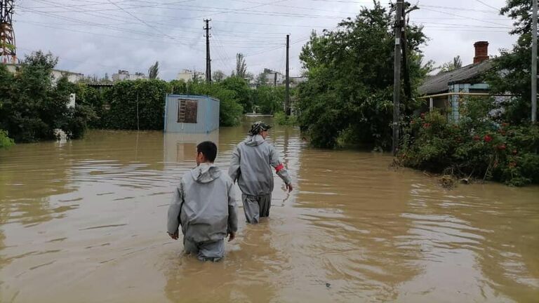 Последствия сильных ливней в Керчи