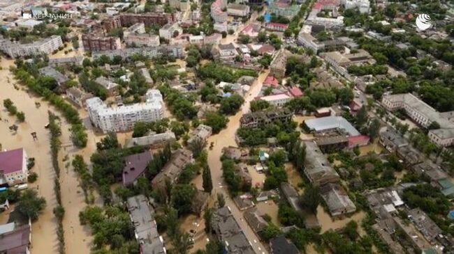 Затопленная Керчь с высоты птичьего полета  