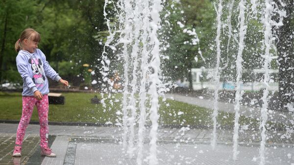 Открытие сухого фонтана в Москве