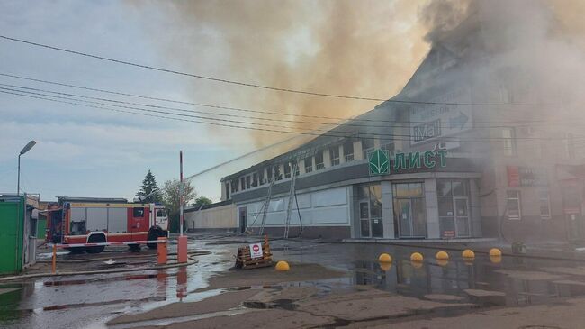 Пожар в ТЦ Триумф в Пензе