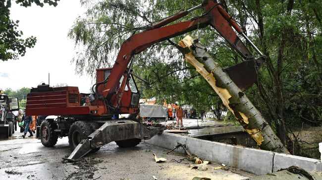 Ликвидация последствий схода селя в Бахчисарайском районе