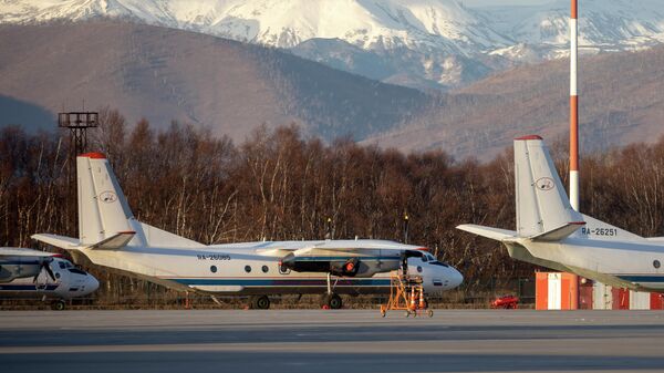 Самолет Ан-26 с бортовым номером RA-26085 авиакомпании Камчатские авиалинии
