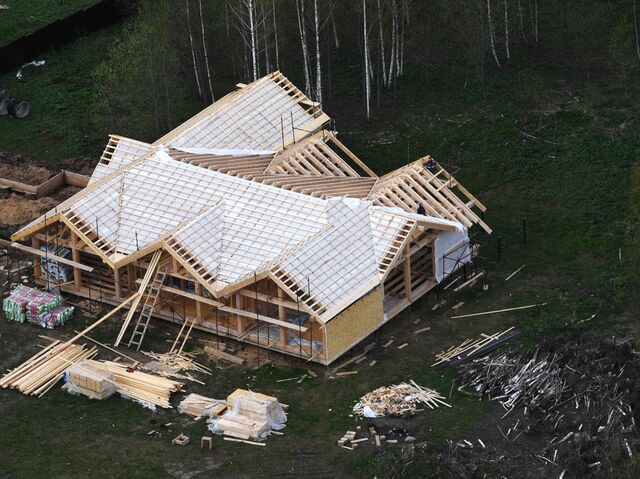 Строящийся дом в Московской области