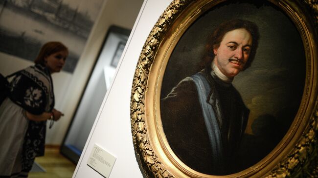 Портрет Петра Первого неизвестного автора 18 век представлен на выставке Россия и Голландия. Пространство взаимодействия