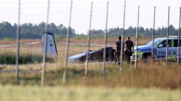 Легкомоторный самолет разбился при вылете из аэропорта города Эребру в Швеции