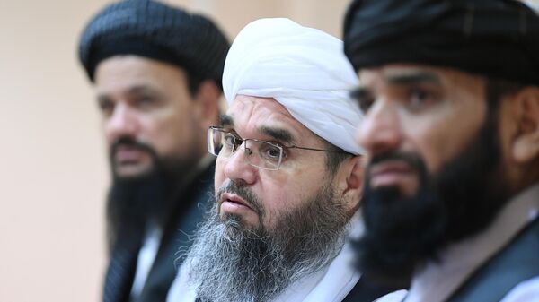 Представители делегации политического офиса движения Талибан*