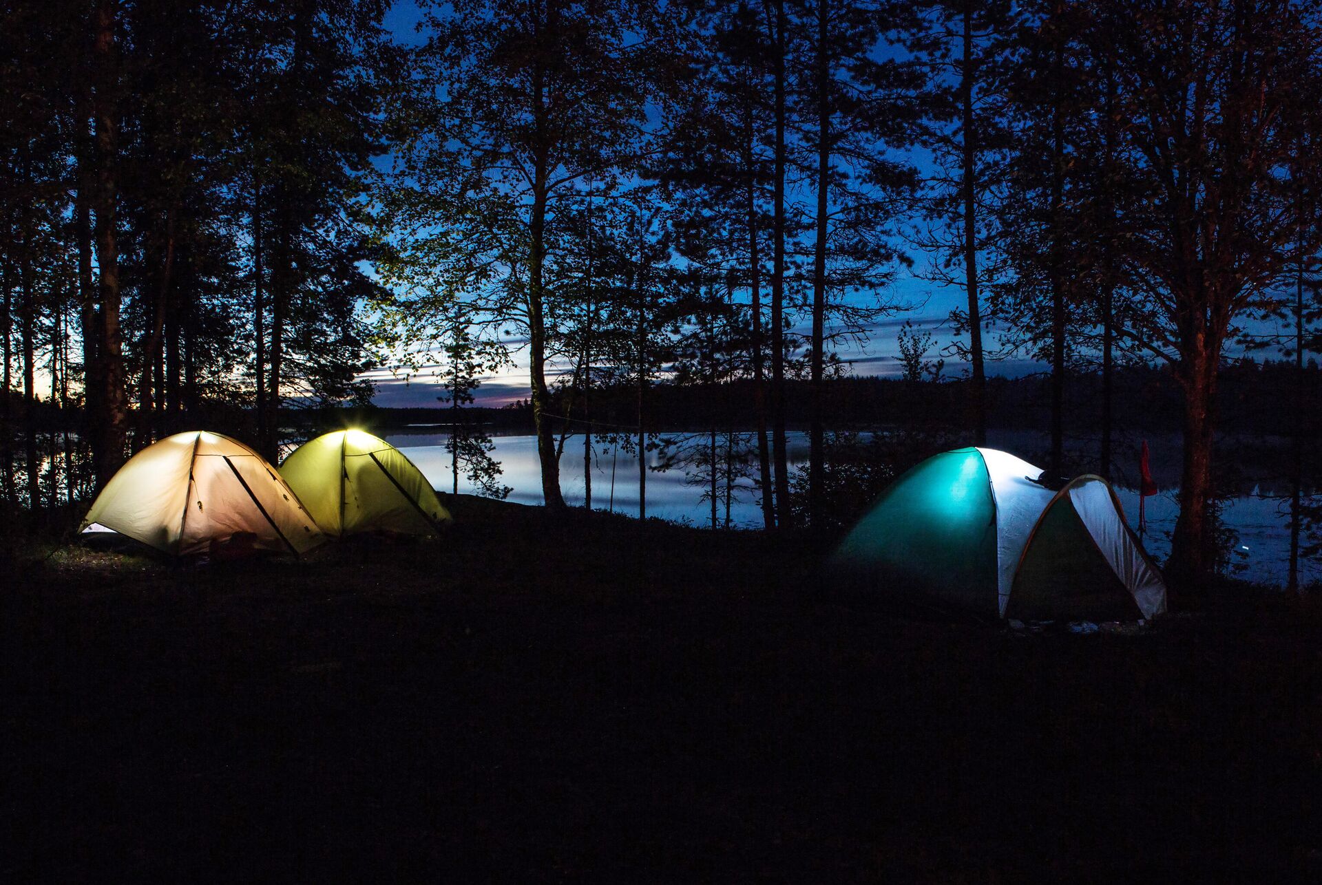 Палаточный лагерь на берегу озера Кивиярви - РИА Новости, 1920, 13.07.2021