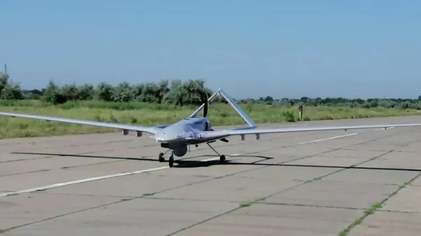 Турецкий ударный беспилотник Bayraktar TB2, полученный Украиной Турецкий ударный беспилотник Bayraktar TB2, полученный Украиной