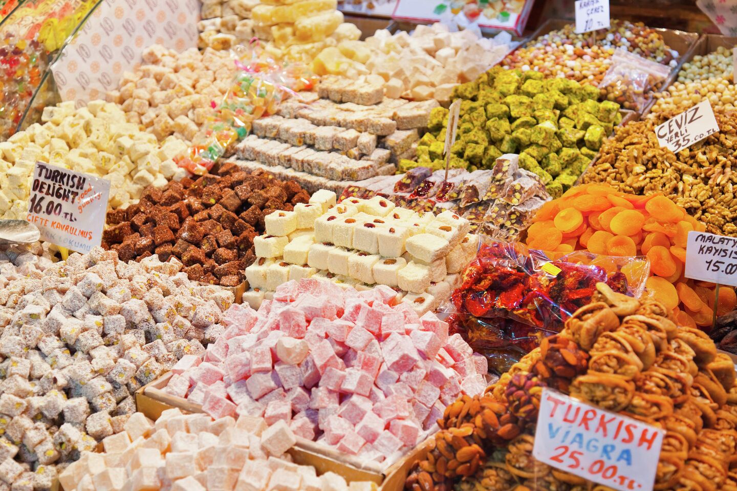 Рахат лукум на базаре в Турции