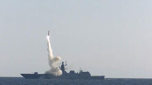 Стрельба гиперзвуковой ракетой Циркон с фрегата Адмирал Горшков 