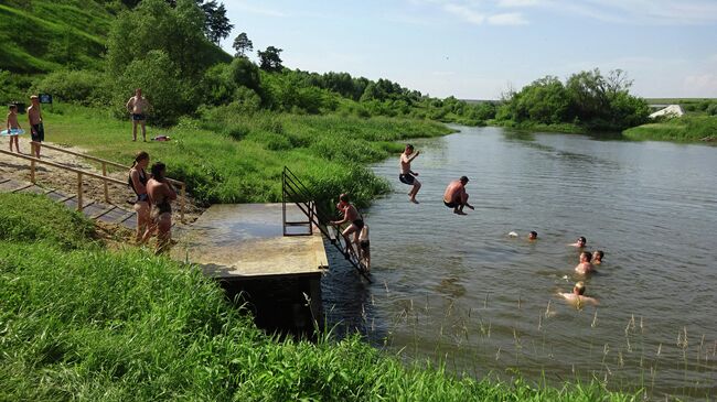 Одоев, пляж на реке Упа