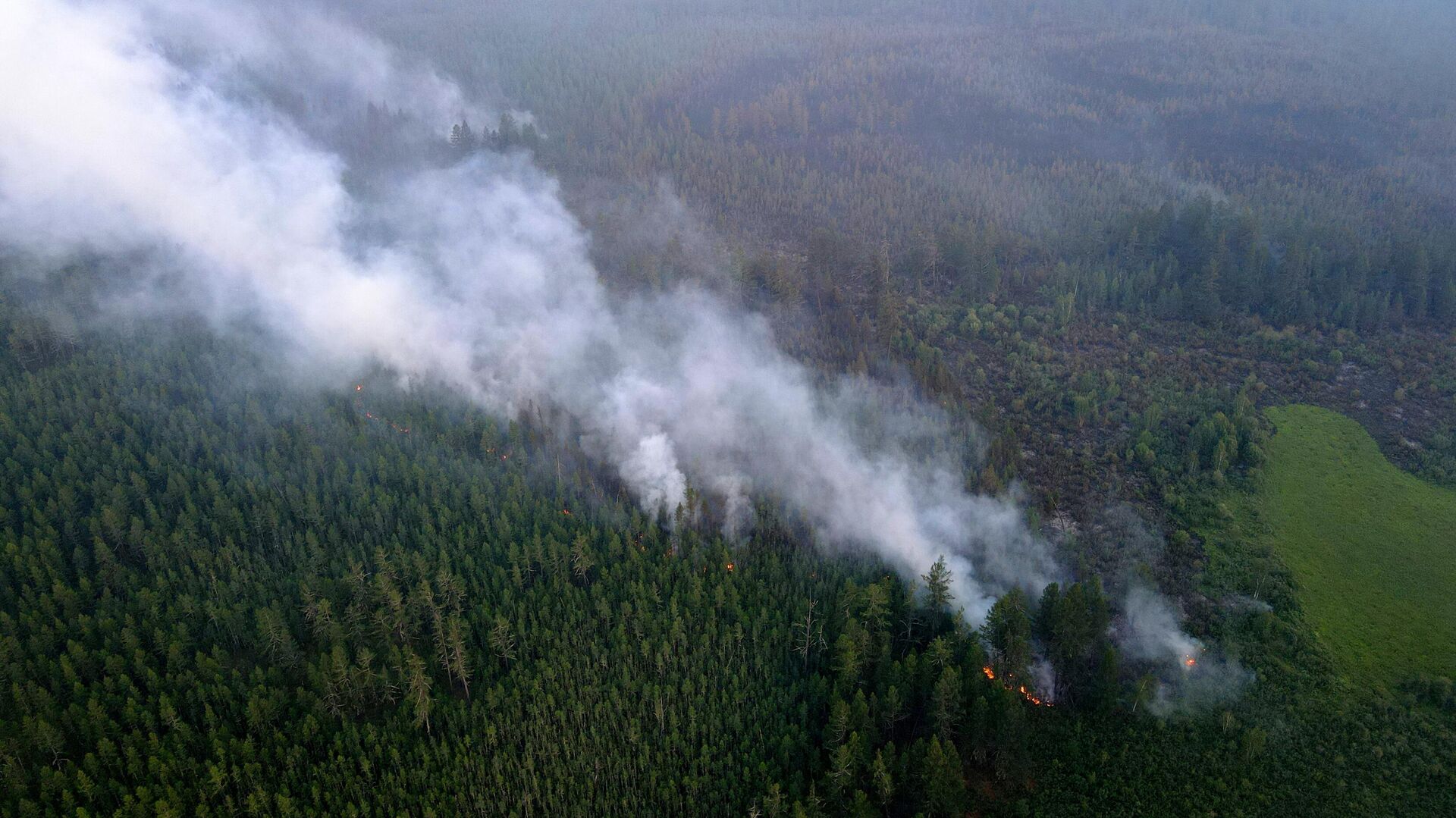 Лесной пожар в Якутии - РИА Новости, 1920, 02.08.2021