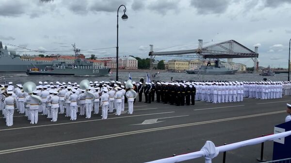 Генеральная репетиция Главного военно-морского парада в Петербурге