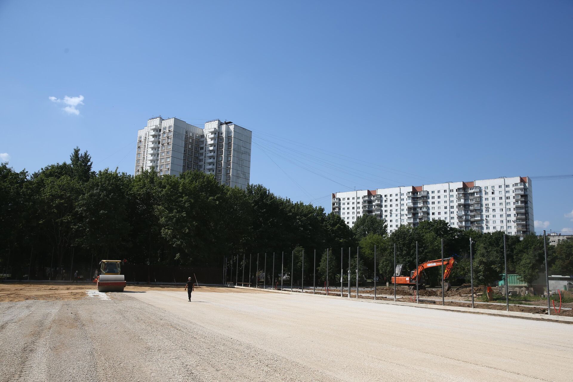 Работы по благоустройству парка Яуза в Москве - РИА Новости, 1920, 22.07.2021