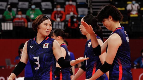 Игроки женской сборной Японии по волейболу