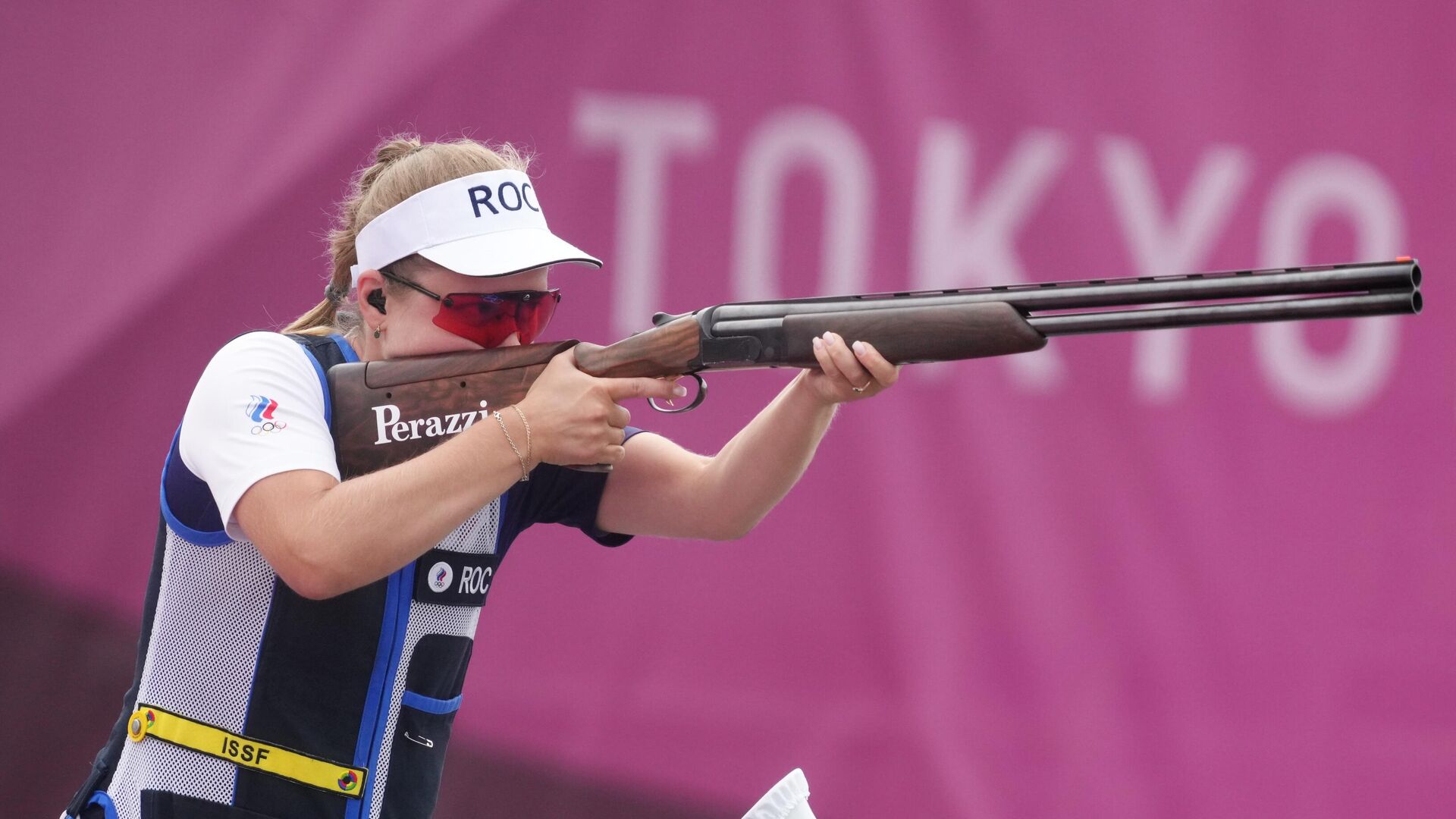 Российская спортсменка, член сборной России (команда ОКР) Наталья Виноградова в финальных соревнованиях по стрельбе среди женщин в дисциплине Скит на XXXII Олимпийских играх в Токио. - РИА Новости, 1920, 26.07.2021