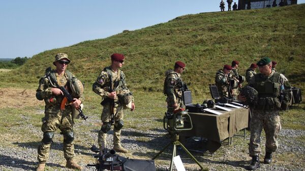 Военнослужащие на тактических учениях с участием вооружённых сил Украины и стран НАТО