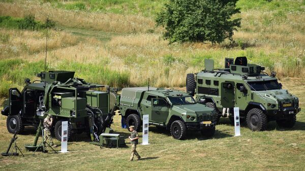 Военная техника во время  учений  с участием вооружённых сил Украины и стран НАТО 