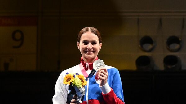 Российская спортсменка, член сборной России (команда ОКР) Софья Великая, завоевавшая серебряную медаль на соревнованиях по фехтованию на саблях среди женщин на XXXII летних Олимпийских играх.