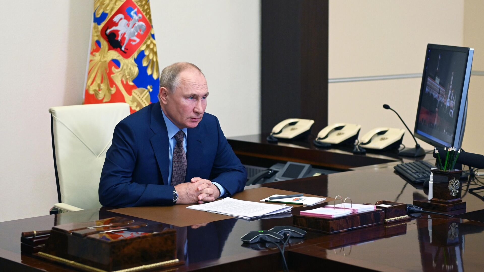Президент РФ Владимир Путин проводит совещание о подготовке к новому учебному году - РИА Новости, 1920, 30.07.2021