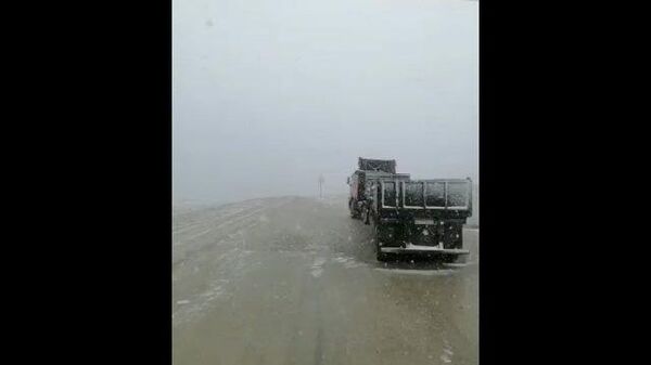 Снегопад в Магаданской области