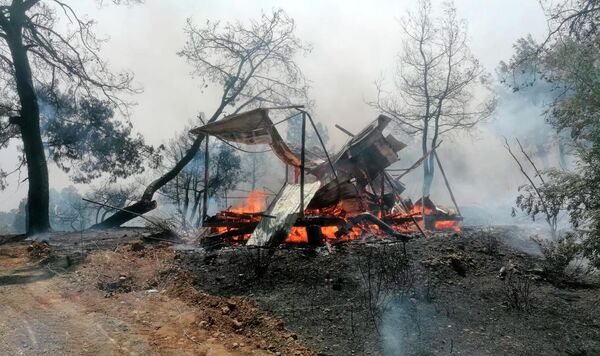 Лесной пожар в Анталье, Турция