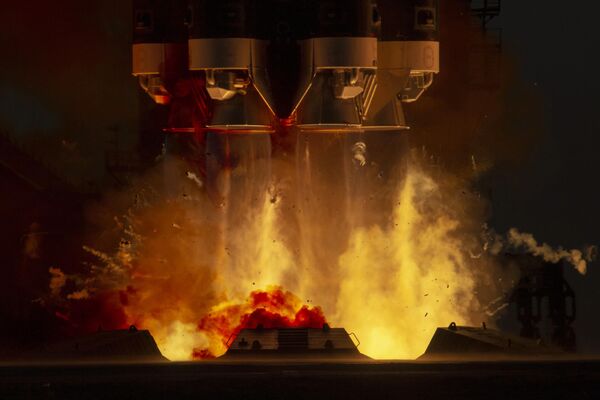Пуск ракеты-носителя Протон-М с многофункциональным лабораторным модулем Наука с космодрома Байконур