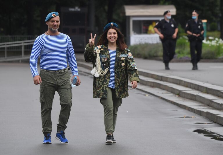 На праздновании Дня ВДВ в Москве