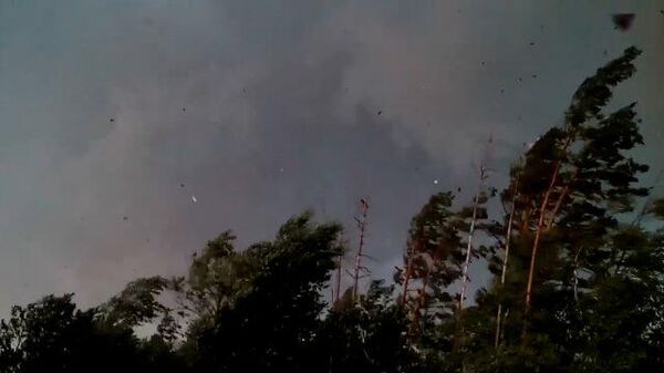 Кадры урагана в Тверской области