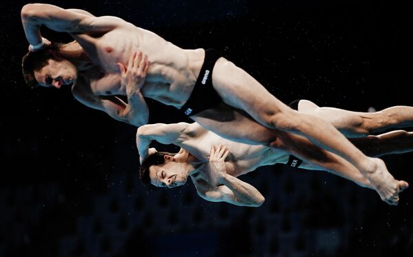 Олимпиада-2020. Синхронные прыжки в воду. Мужчины. Трамплин 3 м