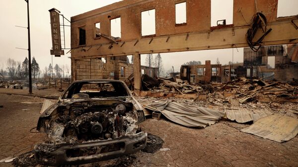 Последствия пожара в Гринвилле, Калифорния