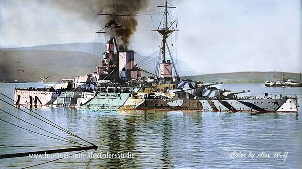 Британский корабль HMS Ramillies, 1917 год