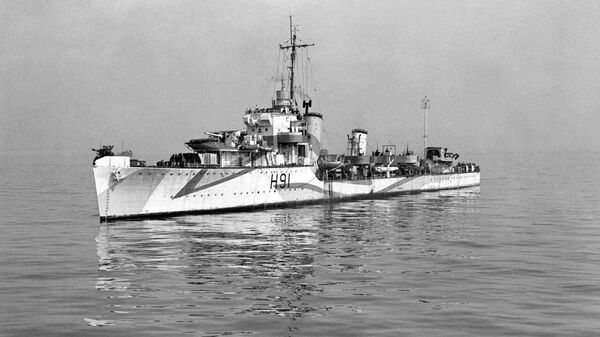 Британский корабль HMS Bulldog, 17 апреля 1945 года