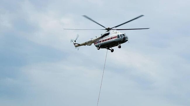 Тушение пожара в заповеднике в Республике Мордовия 