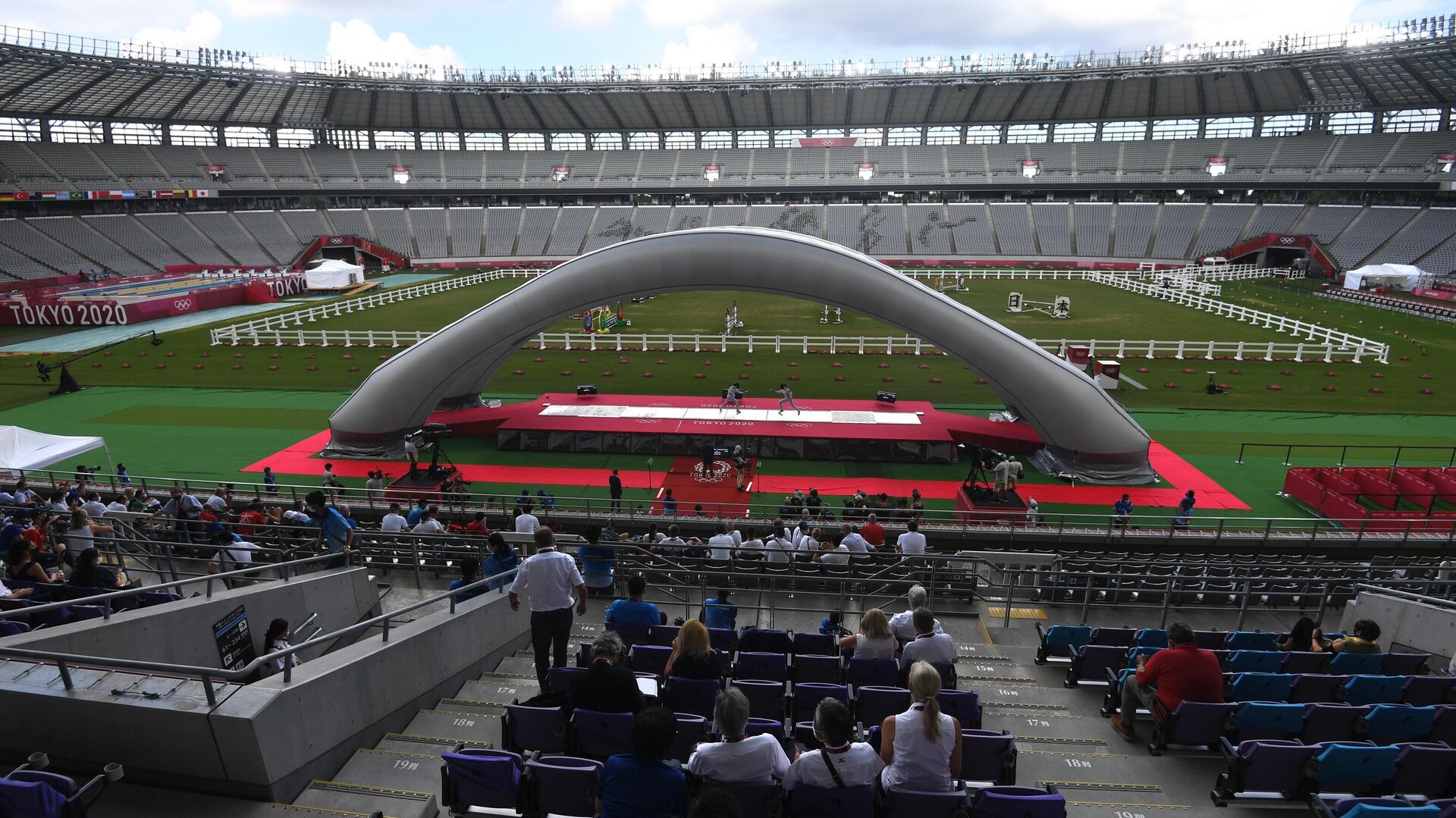 Токийский стадион, где проходят соревнования по современному пятиборью - РИА Новости, 1920, 07.08.2021