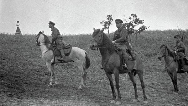 Наряд советских пограничников в районе озера Хасан. 1938 год