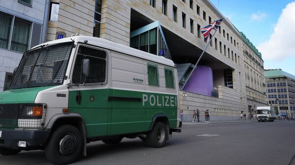 Полицейский автомобиль в Берлине. Архивное фото