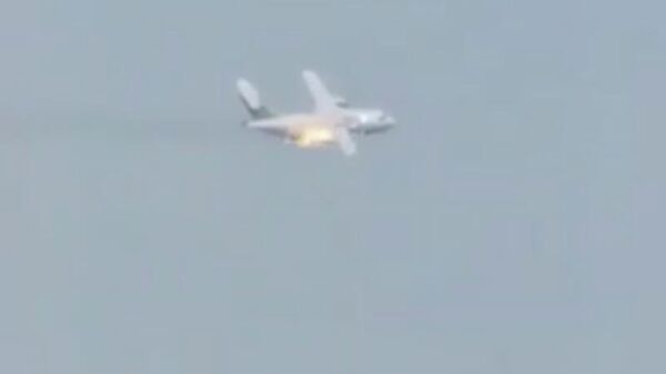 Падение самолета Ил-112В в Кубинке. Кадр видео очевидца