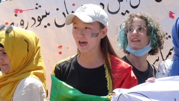 Митинг выходцев из Афганистана в Афинах