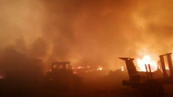 Лесной пожар подобрался к поселкам в Марий Эл 