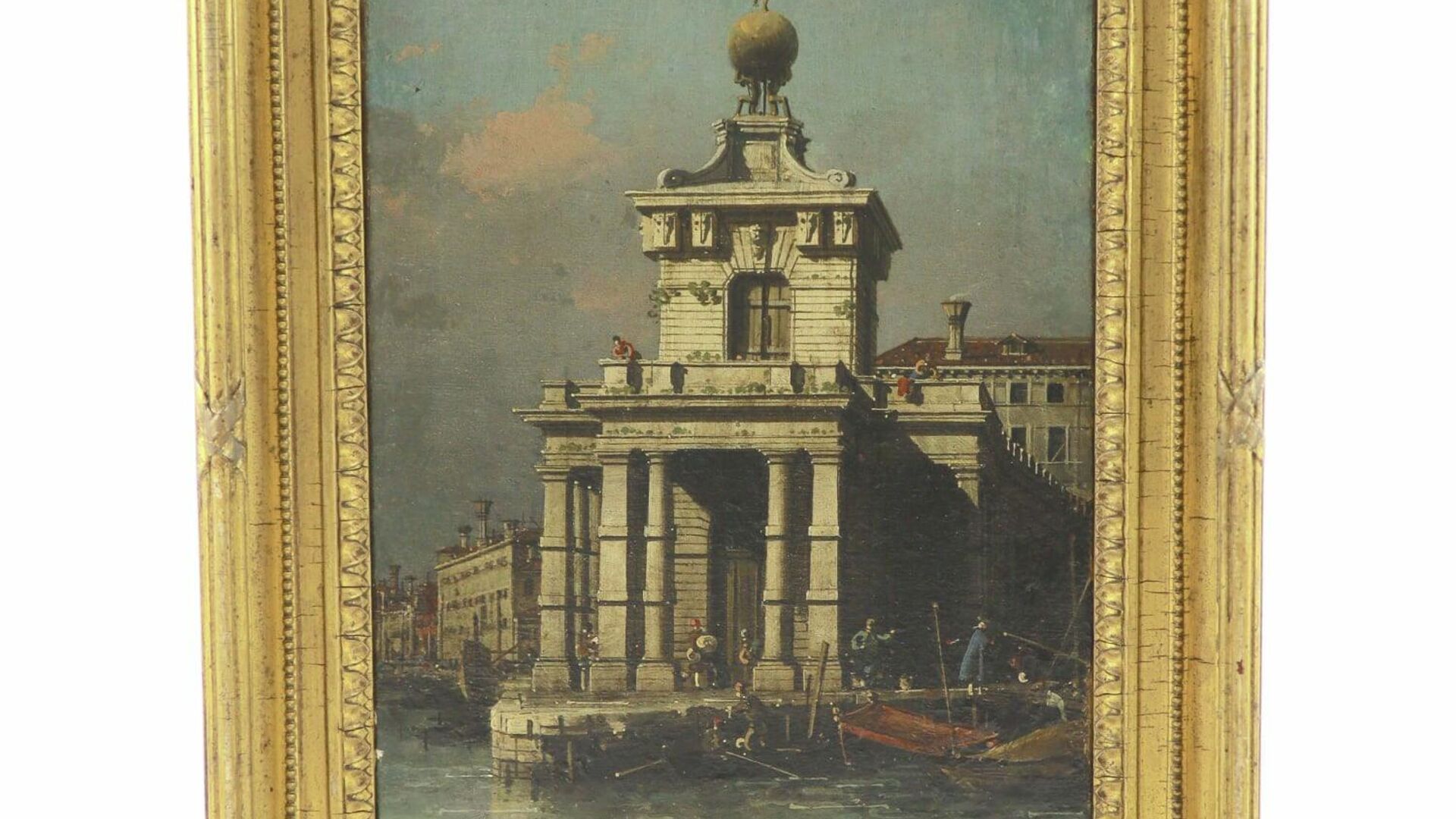 Картина Каналетто Venice, The Dogana from the Bacino di San Marco - РИА Новости, 1920, 23.08.2021