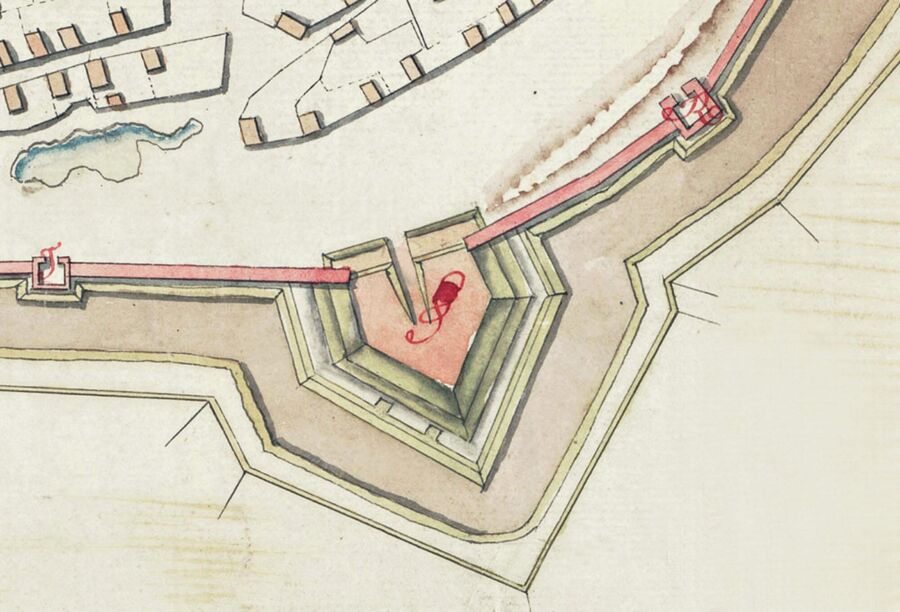 Шейнов бастион. Фрагмент плана Смоленской крепости 1778 года
