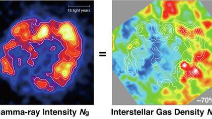 Совместный анализ карт интенсивности гамма-излучения Ng, плотности межзвездного газа Np и интенсивности рентгеновского излучения Nx позволил ученым понять природу космических лучей - РИА Новости, 1920, 23.08.2021