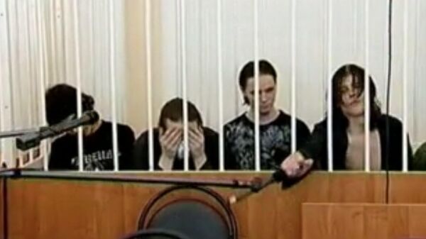Стоп-кадр видео суда по делу Ярославских сатанистов